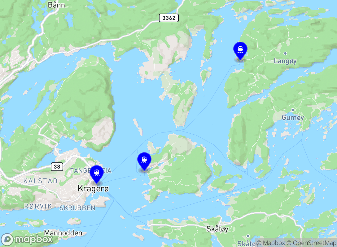 Fergerute for Kragerø - Langøy